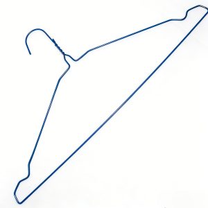 16inch Blue Powder Coated Iron Wire Hangers(100-pack)