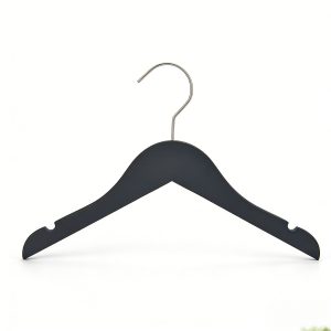 Black Rubber Coated Beech Kids Hangers(15-pack)