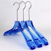 Hot Sale Custom Logo Clear Acrylic Bottom Clothes Crystal Hangers Blue Acrylic Hangers